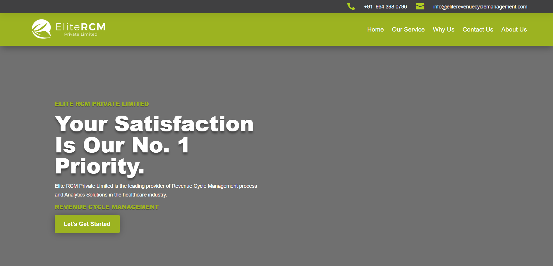 Elite RCM Branding Website